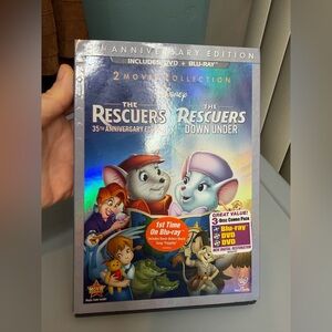Disney The Rescuers 35th Anniversary Edition Blu-ray DVD Combo